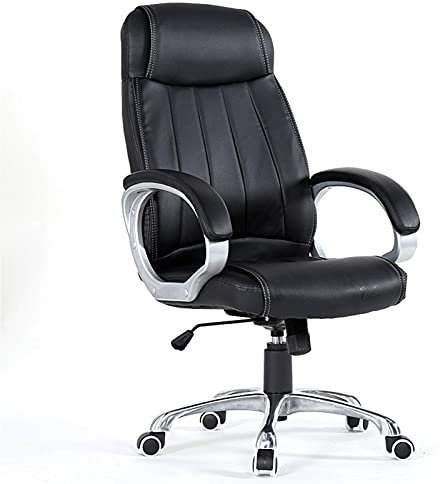 Heimarbeitsstuhl Chefsessel Bürostuhl Computer-Gaming-Stühle Hohe Rückenlehne Verstellbarer ergonomischer Schreibtischstuhl PU-Leder Drehbarer Arbeitsstuhl mit Armlehnen Lordosenstütze interessant