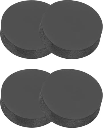 PATIKIL Rondelle Caoutchouc Ronde 4 Pcs Entretoise Anti-Vibration 25mm OD x 8mm Épais Patins pour Meubles pour Climatiseurs Lave Linge Fabrication de Joints Bricolage, Noir