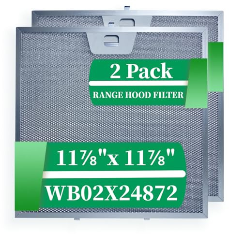 WZKO WB02X24872 Range Hood Grease Filter 11-7/8''x11-7/8'' 2pack For GE JVW5301BJ1TS JVW5301SJ1SS JVW5301FJ1D JVW5301EJ1ES JVW5301EJ2ES hood vent filter replacement
