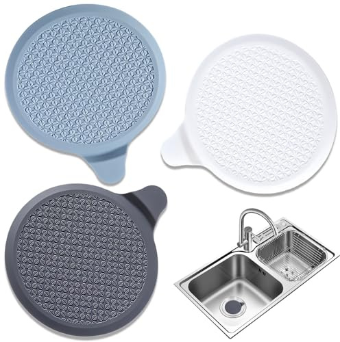 3PCS Silicone Sink Plug Replacement for Kitchen Sink Drain - Anti-Clogging, Universal Fit, Easy-Clean Design for Bathroom and Kitchen Sinks,Durable Rubber Kitchen Sink Plug