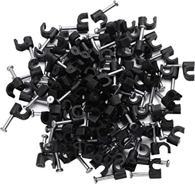 EXCEART 100piezas Organizador De Cables Clips De Cable De Pared Compatible Color Negro