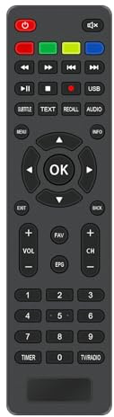 VINABTY Nuovo TS6105 Telecomando di ricambio ﻿Per TELE System Telecomando per Decoder Digitale Terrestre TS6105 T2HEVC Remote Controller