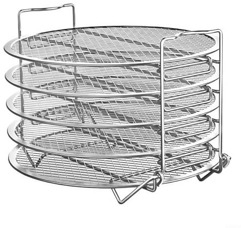 Support pour friteuse à air comprimé 5 couches en acier inoxydable, multi-usages, empilable, déshydratateur, support de séchage