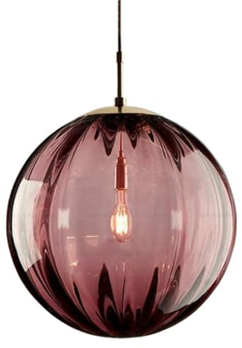 Creative Spherical Glass Hanging Lamp E14 Light Source Glass Chandelier Ceiling Lighting Fixtures Living Room Bedroom Study Room Decoration Pendant Light Modern Simple Home Lighting Fixtures(