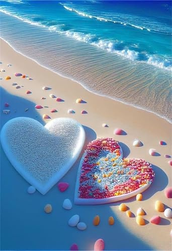 Puzzles 520 Piezas Adultos Guijarro Corazón Playa 52 x 38 cm Puzzle Adultos Entretenimiento Creativo Juego Educativo Rompecabezas Clásicos 520 Piezas Puzzles