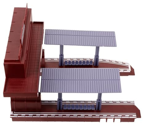 Alipis Simulation Train Station Platform Model for Plastic Accessory for DIY Railway Scenes Lightweight Pretend Play Educational Railway Building