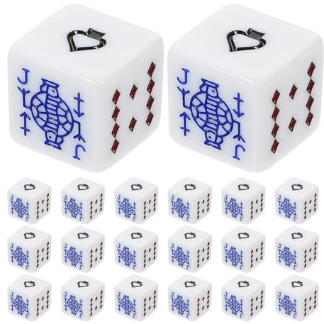 FIXOSHEE 25pezzi Dadi da Tavolo in Acrilico da Set da Cubi Facce per Giochi da Tavolo Giochi di Carte e Intrattenimento Familiare