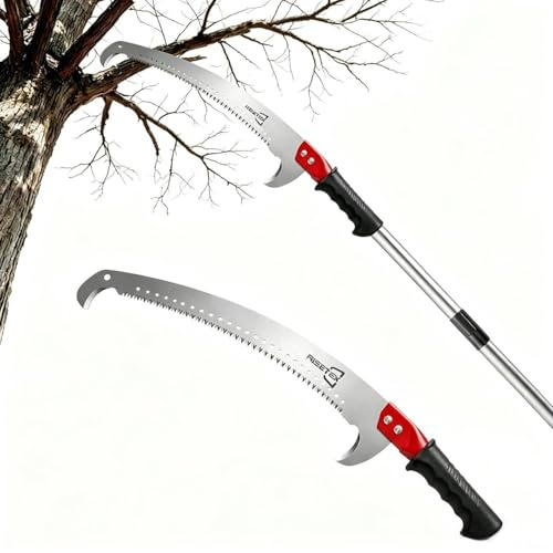 RISETEX Pole Saws for Tree Trimming 11.8 FT, Manual Pruning Saw