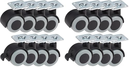 Dörner + Helmer 8er Set TPE Doppelrolle mit Rückenloch im Rollenmix, Tragkraft 30 kg/Rolle (Packung mit 2)