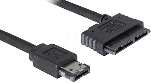 DeLOCK Cable eSATAp/Micro SATA, 1m câble SATA Noir