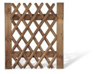 Jägerzauntor/Gartentür für Jägerzäune Holzzaun im Maß 100 x 120 cm (Breite x Höhe) aus Kiefer/Fichte Holz mit brauner Druckimprägnierung