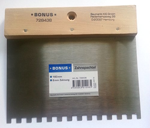 Zahnspachtel 6mm 160 mm Breite