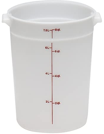 Cambro RFS8148 White Poly Round 8 Qt Storage Container