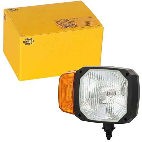 HELLA - Halogen-Hauptscheinwerfer - 24V - Einbau - Lichtscheibenfarbe: gelb