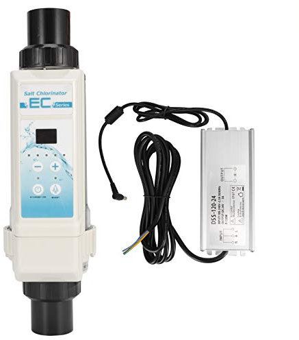 Zouminyy EC20 20g/H générateur de Chlore au sel électrolyseur chlorateur au sel de Piscine 100-240V (Tension Large)