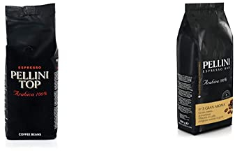 Pellini Caffè in Grani Top Arabica 100%, 1 Confezione, 500 g & Caffè in grani Espresso Gusto Bar N. 3 gran Aroma, 1 Confezione da 1 kg