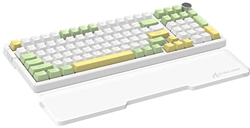 ATTACK SHARK 98 Tasten CNC Acryl Handballenauflage, ergonomische Tastatur-Handauflage, tragbare rutschfeste transparente Handauflage, Schreibtischzubehör für Gaming und Büroarbeit