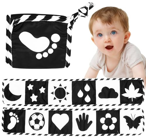 Mooshy High Contrast Black and White Baby Book Newborn Sensory Toys