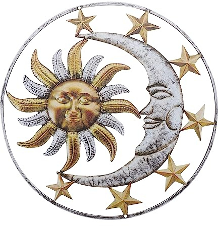 Amosfun 1 Pc Sole in Ferro battuto Decorazioni da Appendere all'aperto Decorazioni messicane Vita Home Decor Arredamento Ornamento Decorazione murale Sole Accessorio da Parete Metallo