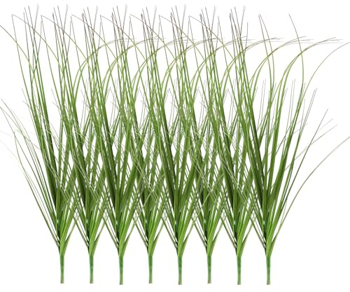 Yolev 8 Bündel Kunstgras Dekogras 50cm Hoch Gräser Künstlich Kunstpflanzen Deko Künstliche Pflanze Außenbereich Freien UV-Beständig Kunstpflanzen Künstlich Gräser Outdoor Deko für Haus Garten