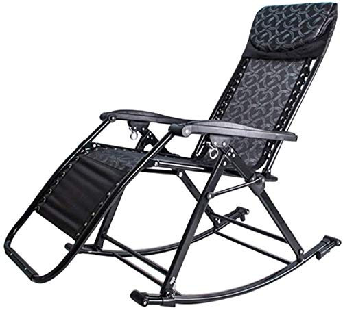 Generisch Klassische Lounge-Stühle, Zero Gravity Patio Lounge Chair/Liegestuhl, klappbare Outdoor-Liegestühle, für Patio Beach Lawn Camping, tragbarer Schaukel-Loungesessel, Stuhl