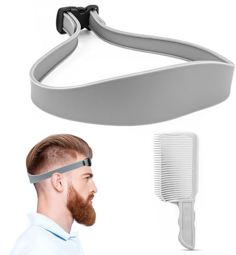 Peine de corte de pelo, peine ajustable para hombres, plantilla curvada de silicona para peluquería, banda de corte de pelo de silicona, herramienta profesional de corte de pelo