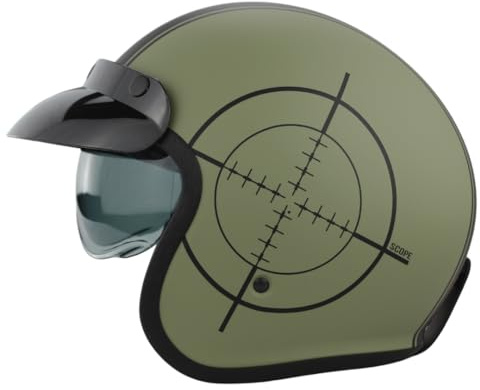 ViPER RSV06 Open Face Motorcycle Helmet With Inner Sun Visor - Road Legal ECE2206 Approved Scooter Motorcycle Crash Jet Motorbike Helmets For Chopper Moped Electric Scooters Bike Helmet Men - L