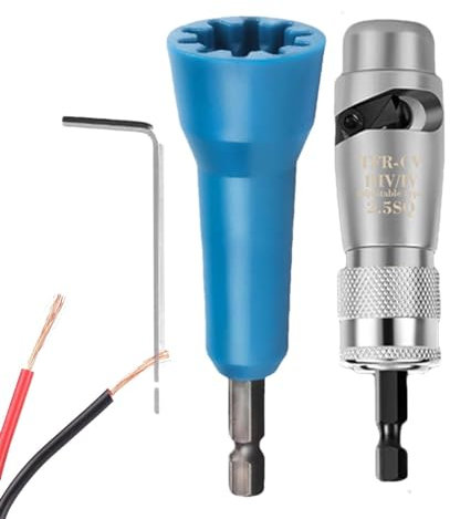 Drill Bit Wire Stripper - Electrical Wire Stripping Tool | Durable High-Quality Material | Ergonomic Design for Fast Stripping | Portable Electrician Tool Set for Quick Use