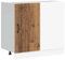 vidaXL Lucca Sink Base Cabinet - Engineered Wood Kitchen Storage with Adjustable Feet, Old Wood Finish, Modern Style 86x46x81.5cm