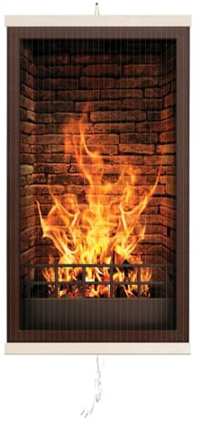 Easyheater Radiador Eléctrico Bajo Consumo 430W – Calefactor Eléctrico Infrarrojo Mural - Chimenea - Estufa Eléctrica de Bajo Consumo y Radiador Plano para Espacios de hasta 12 m2 - Hogares Modernos