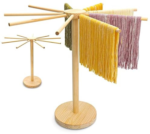 Stendipasta grande in legno Rack per pasta pieghevole per pasta fresca noodle spaghetti asciugatrice stand cucina noodle asciugatura rack utensili da cucina