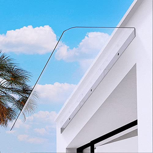 Gartenüberdachung für den Außenbereich, Regenschutz, Markise für Haustür, UV-beständig, schlagfest, Veranda-Markise für Dach, Balkon, Hof, Garten, unsichtbares Fensterdesign (40 x 300 cm / 16 x 118