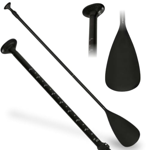 Fortena Paddel 3-teilig Aluminium voll verstellbar für SUP 170 cm bis 210 cm Schwarz (Einzelpaddel)