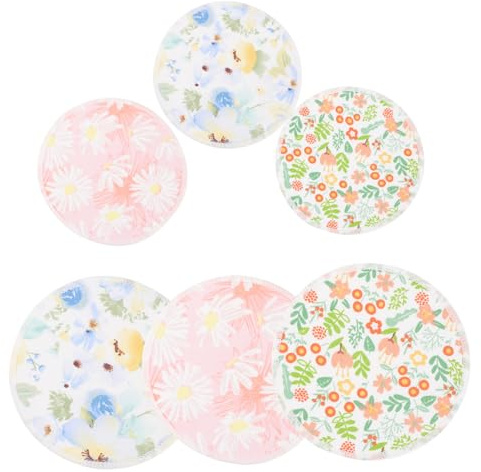 Coppette Assorbilatte Lavabili Traspiranti in Tessuto di Bambù, 6 Pezzi | Morbide e Confortevoli, Design Delicato, per Maternità, Uso Quotidiano, Facili da Lavare, Riutilizzabili Stile Casuale