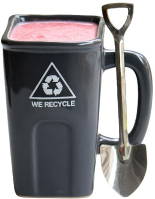 Générique Mug Corbeille De Recyclage,Récipient à Boire en Céramique,Tasse À Lait Avec Poignée - pour Jus Lait Enseignants Collectionneurs Anniversaire Fête Salon Bureau Restaurant Cuisine Table