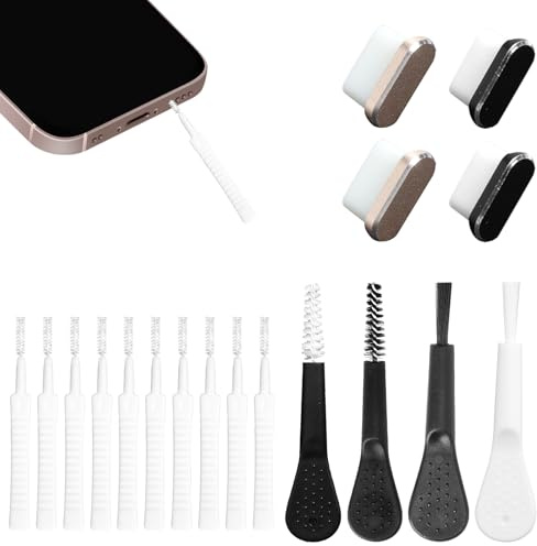 XRVRILE Mobiltelefonrengöringsset 18-delat, Ladduttagsrengörare & USB C-rengöringsset för att rengöra mobiltelefonens laddutrustning, Smartphonerengöringsset för telefonhögtalare, port & anslutning
