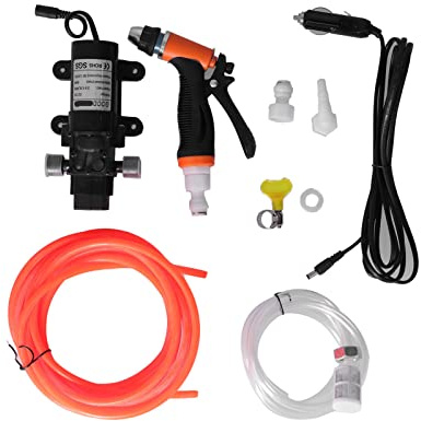 Pompe de Nettoyeur Haute Pression de Voiture Kit de Nettoyage de Pompe à Eau électrique Haute Pression Portable pour Le Lavage de Voiture, Nettoyage de Jardin de Maison, matériau
