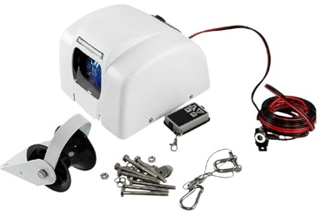 SMTYXS Electric Windlass Anchor Winch Saltwater Boat Winch Wireless Remote Control Powerful Performance