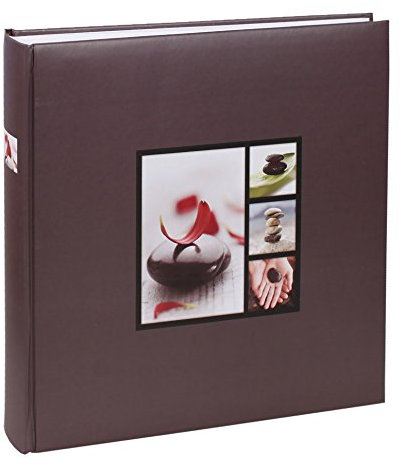 Unbekannt Stones Fotoalbum in 30x30 cm 100 weiße Seiten Jumbo Foto Album: Farbe: Braun