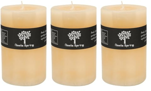 Nicola Spring Duftkerzen mit Vanille-Aroma. 110 Stunden Brenndauer x3