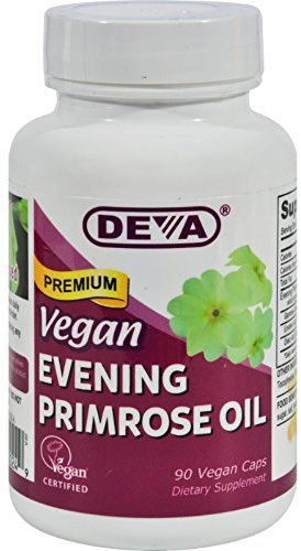 Deva Vegan Evening Primrose Oil - Unrefined - Cold Pressed - Gluten Free - 90 Vegan Capsules (Pack of 2)