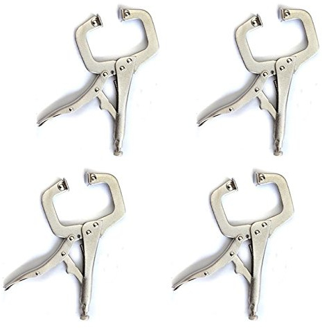 Nuzamas C-Schraubstock, 15,2 cm, mit Drehgelenk, Stahlzange, 4 Stück