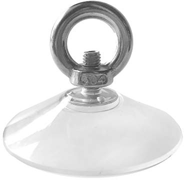M8 Screw Large Lifting Suction Cup with Stainless Steel Ring Shape Lifting Eye Threaded Nut,3 PCS