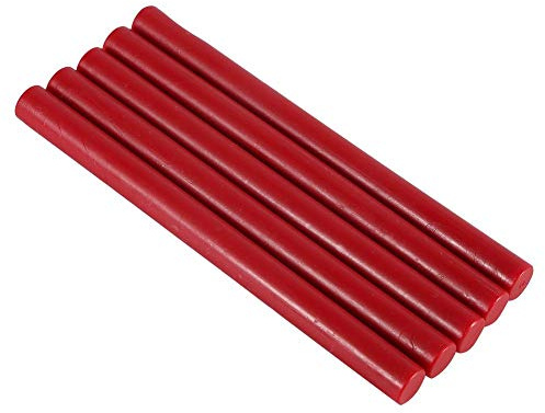 Yosoo Health Gear Versiegelnde Wachsstäbchen, 5 Stück, ohne Dochte, für Wachssiegel Stempel (Rot)