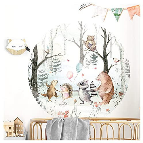 Little Deco Wandtattoo Tiere Wald & Ballons DL635 M - 60 x 60 cm (BxH)
