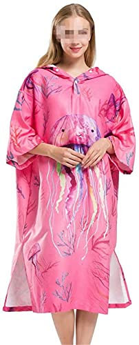 WANQPPS Umziehhilfe Strand,Umziehhilfe Damen & Herren,Anti-Missing-Tauchumhang für Damen，Towel Poncho，Strandtuch mit Kapuze, saugfähiger schnell trocknender Strandbadeanzug Bademantel für Surf,