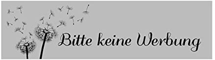 banjado® Keine Werbung Aufkleber Briefkasten/Aufkleber Keine Werbung wetterfest & UV-beständig/Sticker keine Werbung mit Motiv/Keine Werbung Aufkleber lustig