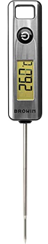 Browin 185109 Kitchen Thermometer from -50°C to +200°C - Celsius and Fahrenheit Scale - Electronic LCD with Probe - for Cooking, Baking and Grilling
