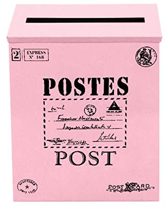 Buzón para exteriores, estilo vintage, buzón para colgar en la pared, buzón de sugerencias, decoración del hogar, accesorios de tiro, decoración de pared, buzón de correo, adornos al aire libre para