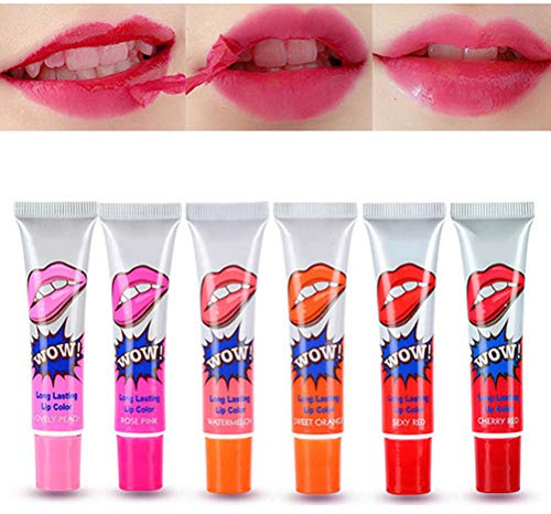 Advanced Color Peeling Lip Gloss, Durable Portable Waterproof Peeling Lipstick for Daily Use (ROSE PINK)